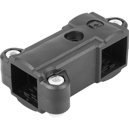 Kipp Tube Clamp 3-Way Flat Thermoplastic, For Square Tubes, Comp:Steel, A=30, B=30 K0476.3030